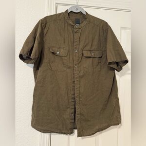 H&M Military Green Button-Up Shirt
